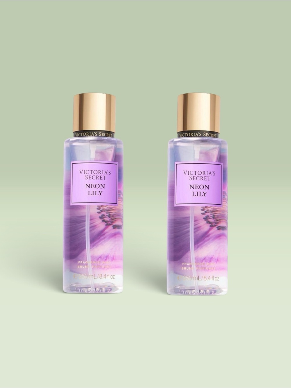 Victoria's Secret NEON LILY Fragrance Mist ~ 8.4 fl.oz. ( Lot of 2 )